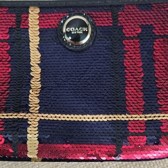 COACH Sequin Plaid Wristlet - Picture 2 of 7